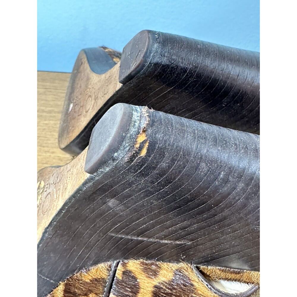 Michael Kors Womens Shoe Size 8.5 Peep Toe ANIMAL PRINT High Heel Wedge Pumps - Picture 5 of 12